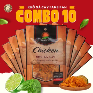 [Combo 10 Gói] Khô Gà Lá Chanh 50g Fansipan An Toàn Vệ Sinh Thực Phẩm