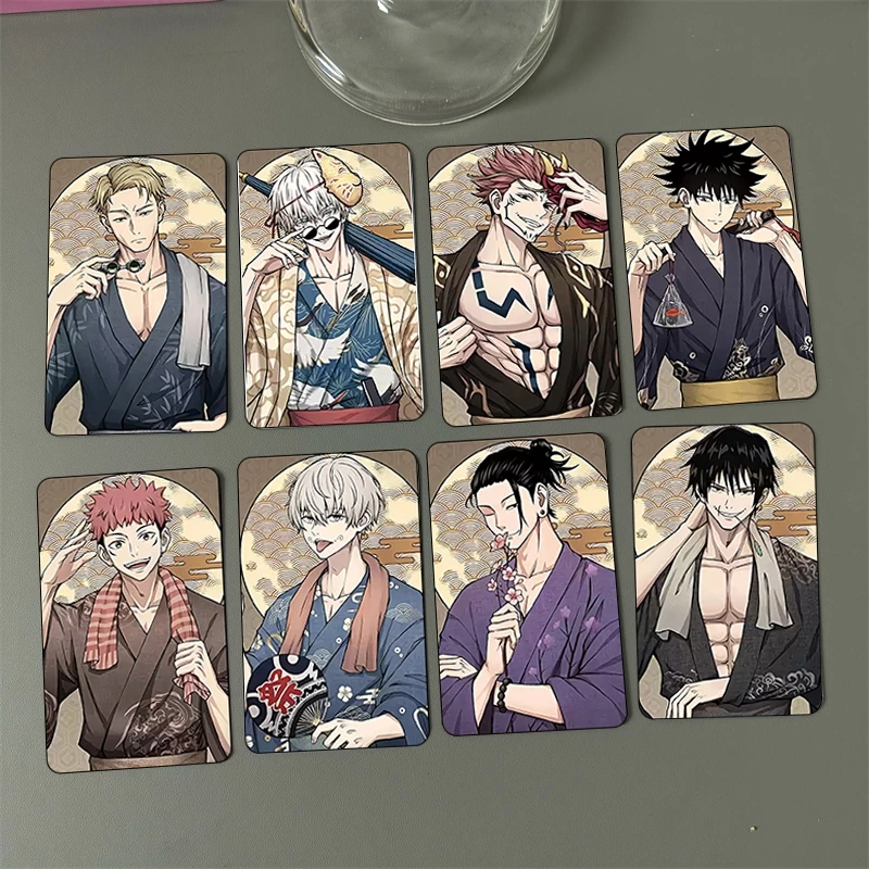 Ảnh card bo góc in hình JUJUTSU KAISEN Chú Thuật Hồi Chiến ver KIMONO 5*8cm anime chibi sưu tầm 1 tấm