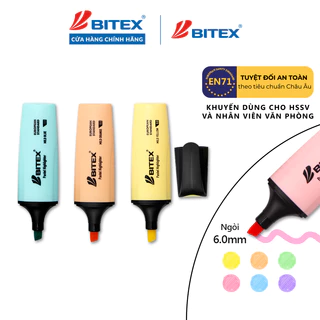 Bút dạ quang Bitex HL05 màu Pastel nhiều màu