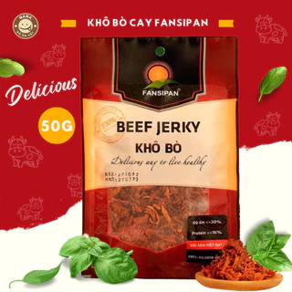 Khô Bò Sợi Fansipan 50g Cay Ngon Đảm Bảo An Toàn Vệ Sinh Hương Vị Đậm Đà, Ăn Vặt Nana