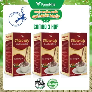 (Combo 3 Hộp) Socola hòa tan Le Plateau Coffee Choco Oke 180g 10 gói x 18gr - Ngon xoắn lưỡi, đậm vị ca cao