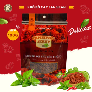 Khô Bò Sợi Fansipan 100g Mới Vị Truyền Thống Cay Ngon Đảm Bảo An Toàn Vệ Sinh Hương Vị Đậm Đà, Ăn Vặt Nana