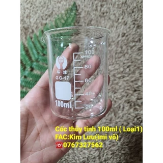 cốc thủy tinh đo lường 100ml