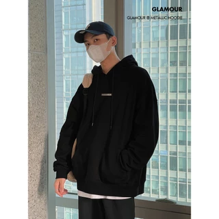 Áo Hoodie Glamour - Basic Hoodie - Nỉ Lót Lông Cáo - Đen/Xám