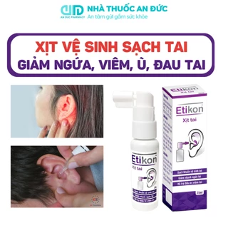 Xịt tai ETIKON, CZ - Làm sạch khuẩn, giảm ngứa, viêm nhiễm cho bé và người lớn [Chai 25ml] - Nhà thuốc An Đức