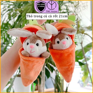 Thú nhồi bông, móc khóa thỏ núp trong củ cà rốt 21cm G02 TMC Anime - Quà tặng học sinh bạn bè