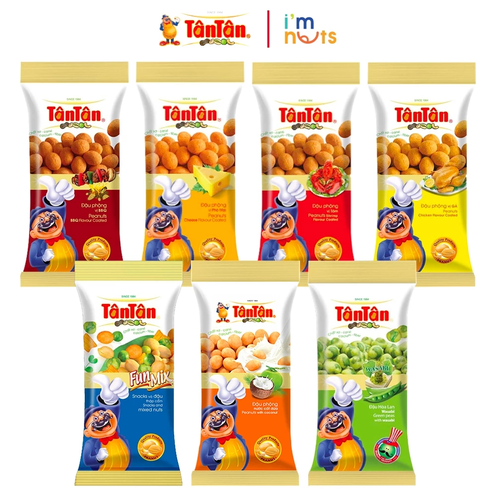 Snack Đậu Phộng Tân Tân Đủ Vị Gói Nhỏ Tiện Lợi
