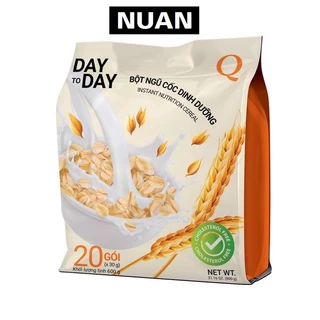 Bột ngũ cốc dinh dưỡng day to day trần quang NUAN bịch 600g (20 gói x 30g)