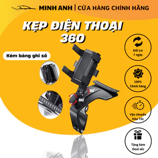 . Kẹp Điện Thoại Ô tô - Giá đỡ điện thoại Xoay 360 thông minh kèm bảng ghi số ô tô .