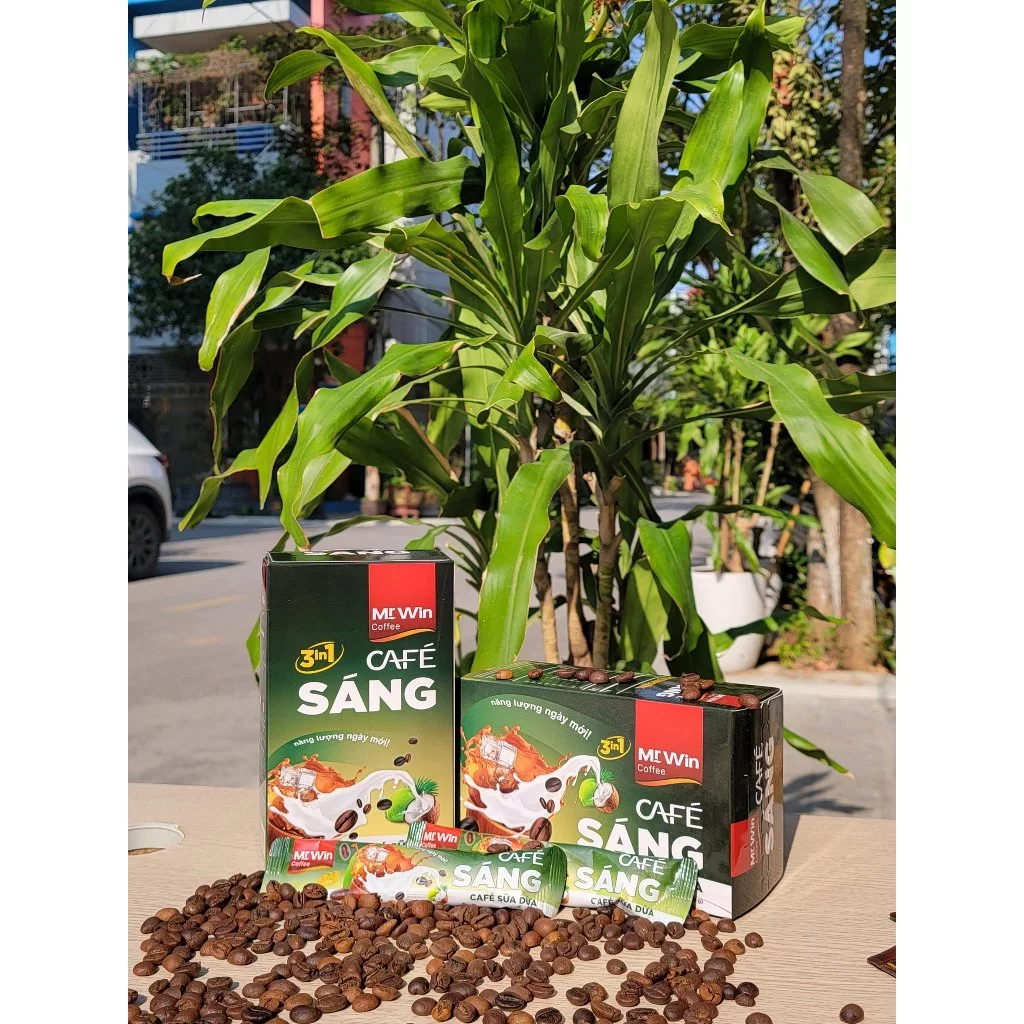 [] Café sáng, Café sữa dừa hộp 200g (10 gói x20g)