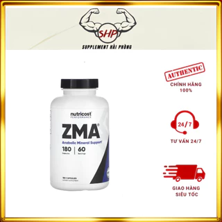 [Chính hãng] (180 Viên) Nutricost ZMA 490mg Thực Phẩm Bổ Sung Tăng Sinh Lý Giảm Stress tại  Supplement Hải Phòng