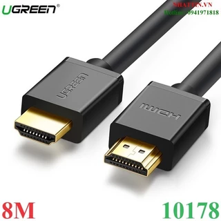 Cáp HDMI 1.4 dài 8M hỗ trợ 4K@30Hz 3D/HDR/ARC Ugreen 10178 cao cấp