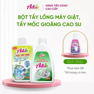 Combo Bột Tẩy Lồng Máy Giặt Ailla 300Gr, Tẩy Mốc Gioăng Cao Su Ailla 100Gr (Tặng Tẩy Mốc Quần Áo Ailla 100Gr)