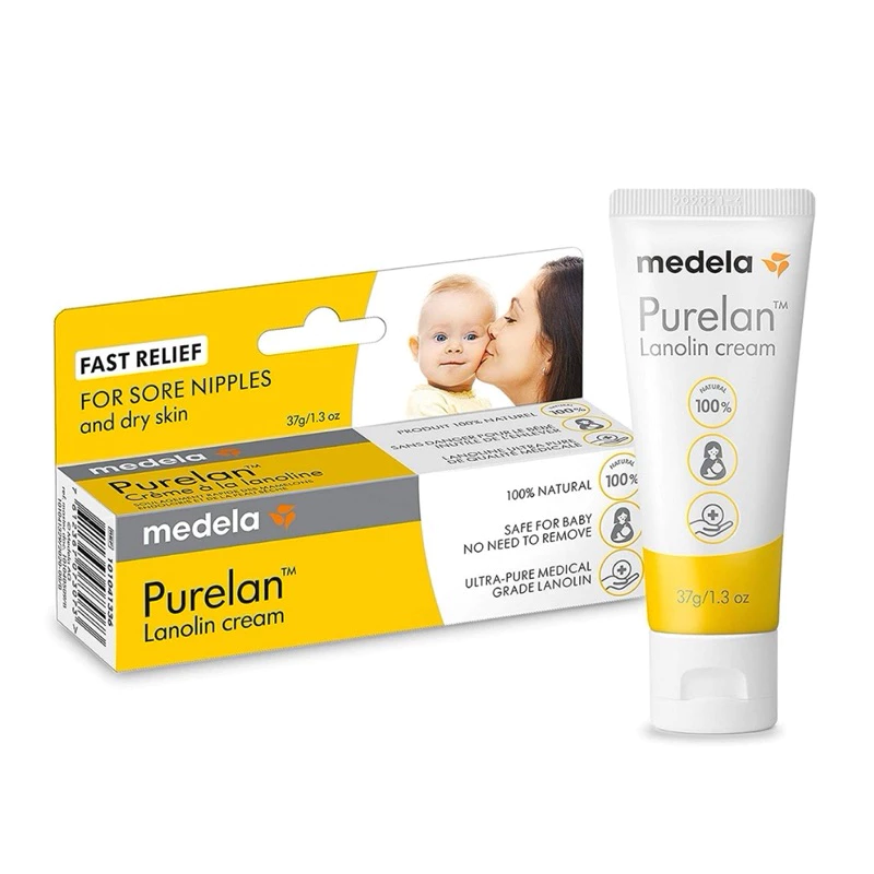 Kem bôi nứt đầu ti, nứt cổ gà, làm mềm da Medela Purelan Lanolin Nipple Cream 7/37g