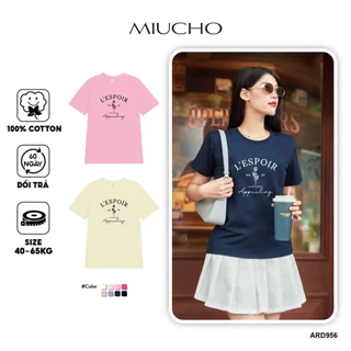 Áo thun nữ form vừa basic dễ phối đồ regular ARD956 Miucho Chic in mix