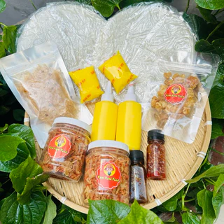 Combo Sum Vầy Bánh Tráng Phơi Sương + Muối Tép Hành Phi + Bơ + Tốp Mỡ