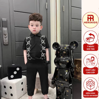 áo polo cho bé trai phối hoạ tiết neww 2024 lên dáng chuẩn richkids_8417 herokids