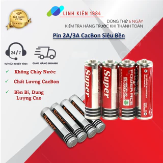 Hộp 40 Viên Pin AA  2A ( pin tiểu ) carbon Siêu Bền R6P (Đỏ)  Super Power Ace