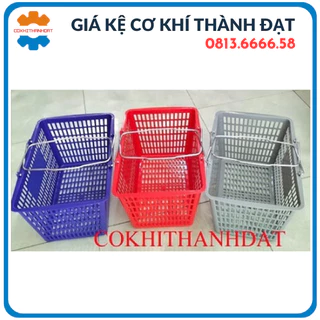 Giỏ xách tay siêu thị quai Inox- hàng loại 1