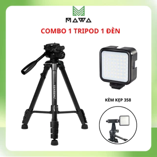 Combo Tripod điện thoại, máy ảnh + Đèn RGB hỗ trợ ánh sáng hỗ trợ quay video, livestream, chụp ảnh