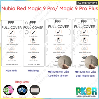 Dán PPF Nubia Red Magic 9 Pro/ Magic 9 Pro Plus ( Magic 9 pro+) dành cho màn hình, mặt lưng, full viền loại trong, nhám
