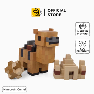 Mô Hình Gỗ Lạc Đà Minecraft Camel - Đồ Thủ Công 3D Pixel