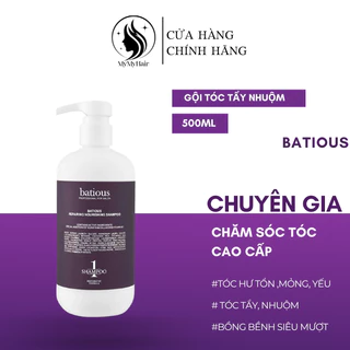 Dầu gội phục hồi hư tổn đa tầng tái tạo nang tóc Batious Repairing tím 500ML