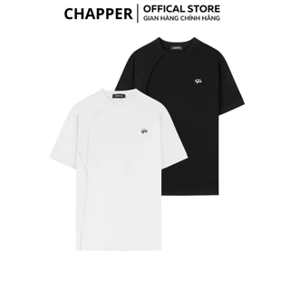 Áo thun nam nữ cổ tròn CHAPPER gân sườn thêu logo, form Regular, vải cotton 260gsm - APCP008