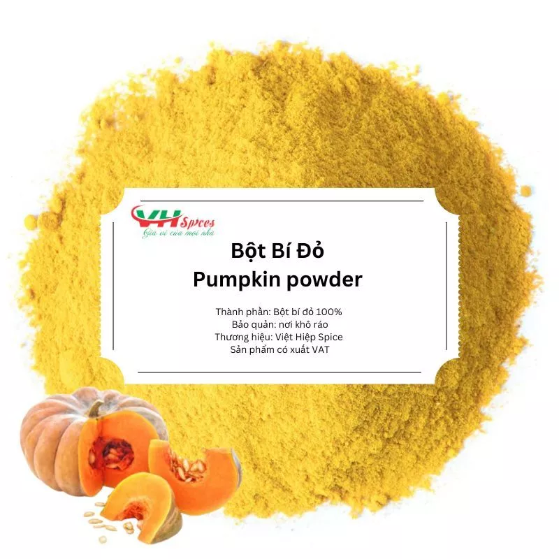 Bột Bí Đỏ Nguyên Chất Túi 1Kg(Pumpkin Powder) Việt Hiệp