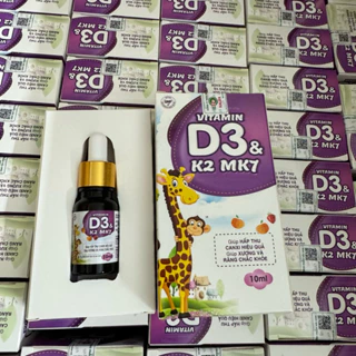DK Gold Aquatrim D3 Baby Ddrops Vitamin D3 K2 MK7 nhỏ gọt chai 10ml dành cho trẻ từ sơ sinh bổ sung Canxi D3K2 MK7