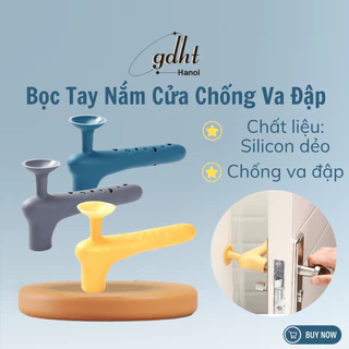 Bọc tay nắm cửa silicon chống va đập, vỏ bọc khóa cửa có giác hút cố định giữ cửa đảm bảo an toàn cho bé - Huytuan3010