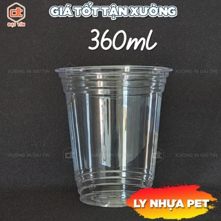 SET 50 Ly/Cốc Nhựa PET Φ93 360ml, Ly cà phê trà sữa.