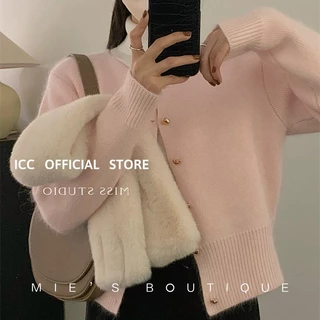 [ORDER] Áo cardigan len cúc tim dễ thương - Áo cardigan len nữ dáng ngắn trẻ trung AO013 ICC Official Store