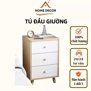 Tủ Đầu Giường 1,2,3 Ngăn Kéo Phong Cách Bắc Âu, Tab Đầu Giường Trang Trí Nội Thất Phòng Ngủ