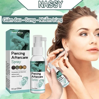 Vệ sinh lỗ xỏ khuyên tai mũi rốn bump Piercing Aftercare Spray xịt tiện dụng thảo mộc  - 30ml