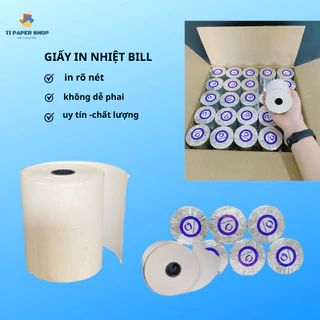 Giấy in hoá đơn K80 , giấy in bill , in nhiệt khổ K80x80mm