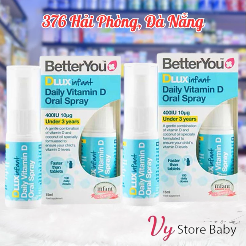 Vitamin D3 dạng xịt - Dlux infant dành cho bé dưới 3 tuổi (400iu)