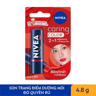 Son Nivea Caring Color Sassy Red - Đỏ Quyến Rũ 4.8g