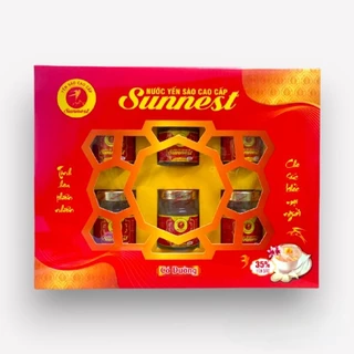 [Mẫu mới] Yến Sào Sunnest 35% biếu quà, thăm bệnh. Hộp 6 lọ x 70ml