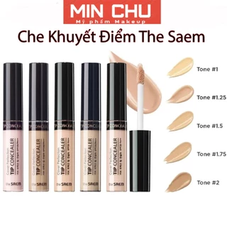 Che Khuyết Điểm The Saem Cover Perfection Tip Concealer SPF28/PA+CKĐ BEST SELLER Đủ Mã