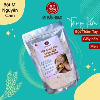 Bột bánh bao pha sẵn Mi BánhBao BỘT NGUYÊN CÁM 540gram (Tặng Men nở, bột thấm tay & giấy lót bánh)