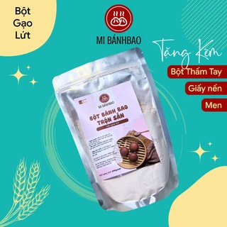 Bột bánh bao pha sẵn Mi BánhBao BỘT GẠO LỨT 540gram (Tặng kèm Men nở, bột thấm tay & giấy lót bánh)