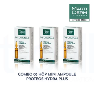 Combo 3 Ống Ampoule Dưỡng Ẩm, Làm Săn Chắc & Ngừa Lão Hoá Da - MartiDerm The Originals Proteos Hydra Plus (3 x 2ml)