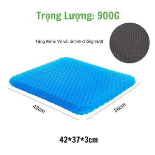 Sỉ lẻ đệm ngồi gel silicon tổ ong cao cấp size lớn  42*37*3.5cm, nệm lót ghế 3D thoáng khí mềm mại