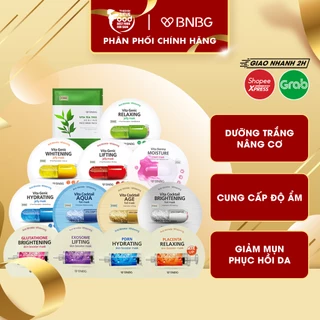 Mặt nạ miếng dưỡng ẩm, dưỡng trắng, giảm mụn, phục hồi da Hàn Quốc BNBG Mask (Vitamin A,B,C,E, trà xanh)