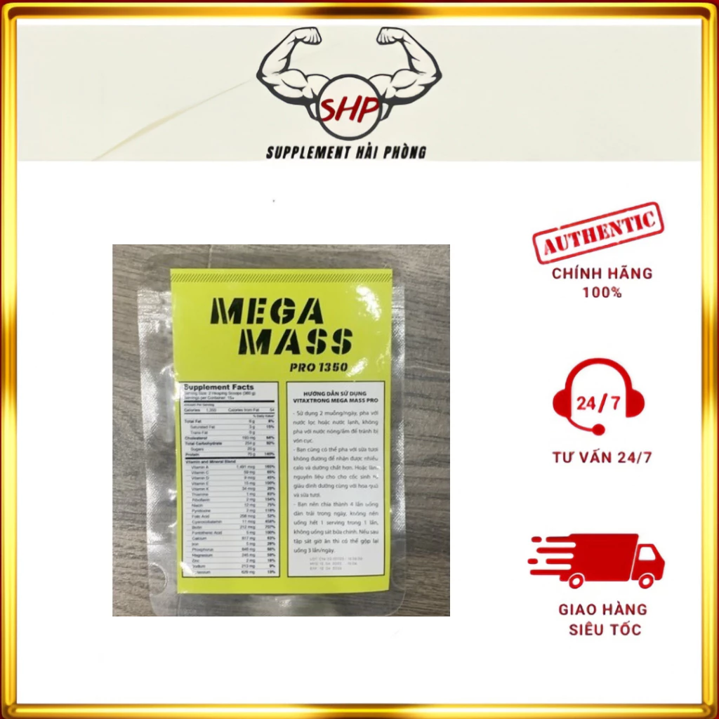 [Chính hãng] Gói dùng thử 1 lần Sữa tăng cơ Sample Mega Mass Pro 1350 tại Supplement Hải Phòng