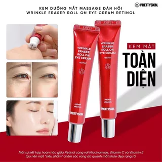 Kem mắt Retinol Prettyskin Wrinkle Eraser Roll On Eye Cream Retinol 30ml giảm thâm, xóa nhăn