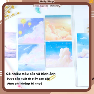 Giấy note ghi chú bầu trời dễ thương tiện dụng cho học sinh/ văn phòng- Hally shop