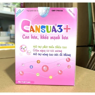 Cansua 3+ ổ sung canxi cho bé giúp bé phát triển chống còi xương suy dinh dưỡng, phát triển chiều cao, tăng cường thểlực