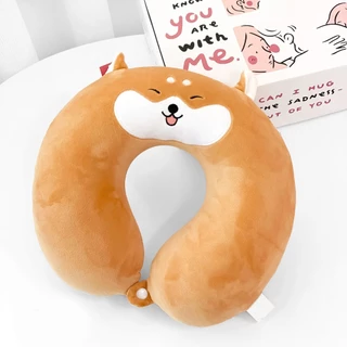 GỐI KÊ CỔ CHỮ U SIÊU MỀM MỊN HÌNH CHÓ SHIBA INU DỄ THƯƠNG, HÀNG XỊN CAO CẤP ÊM ÁI CHỐNG ĐAU MỎI VAI GÁY BẢO VỆ CỔ